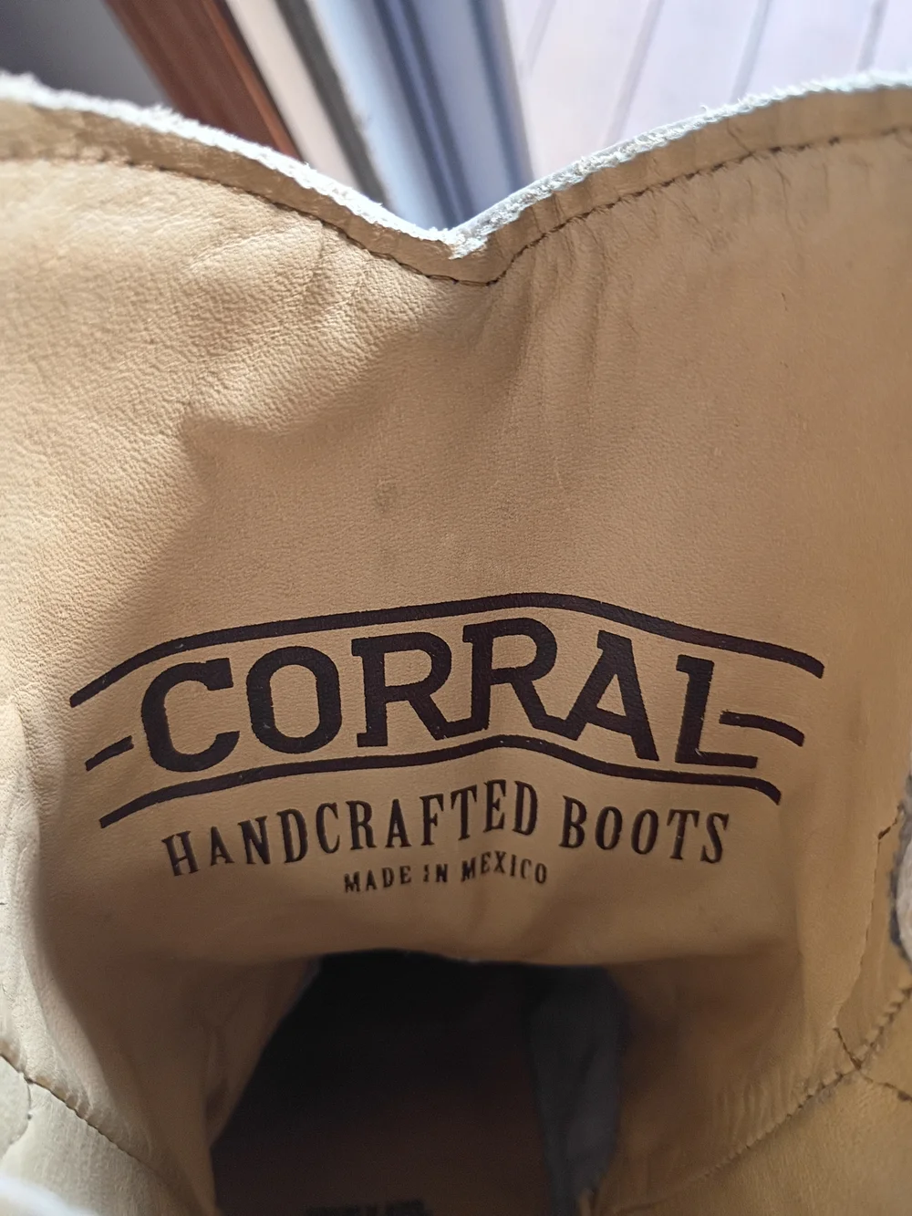 Corral Beige Embellished Western Ankle Boots